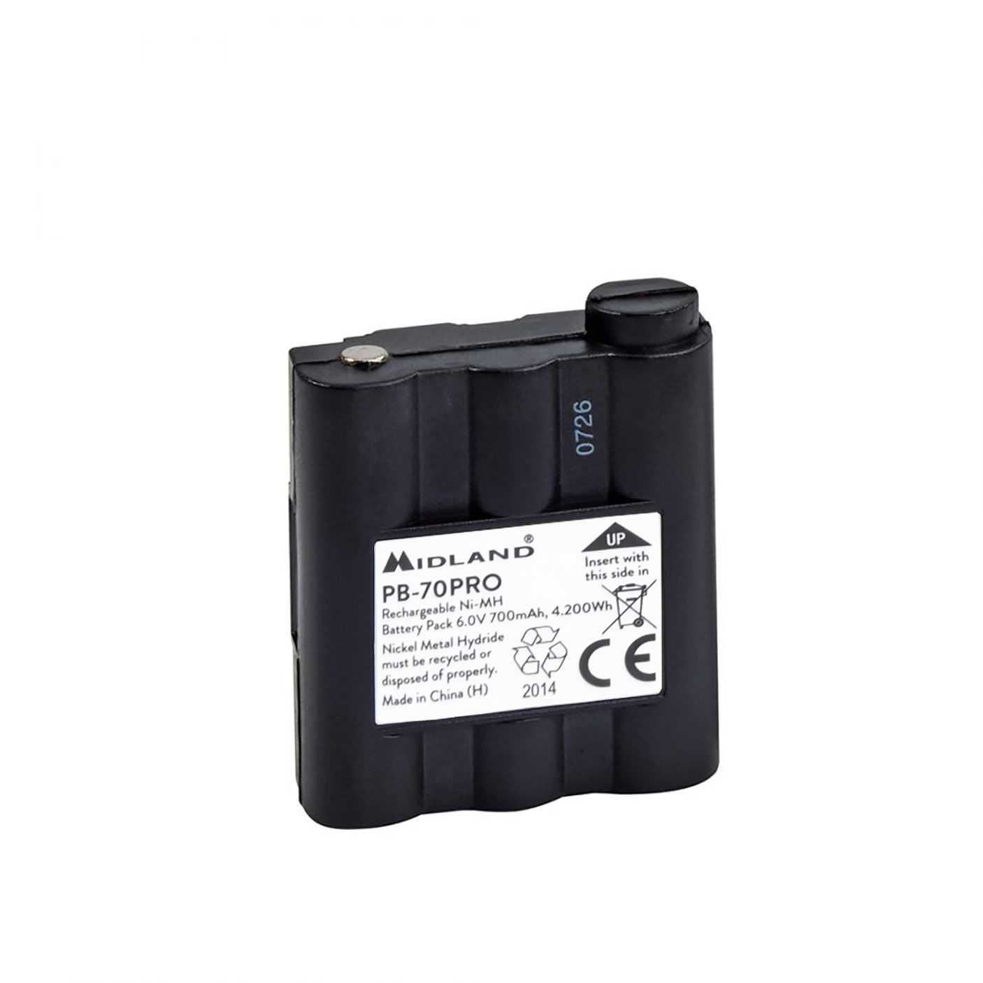 PB70 Ni-MH 700mAh Wiederaufladbarer Akku für Midland XT70 PRO Funkgerät