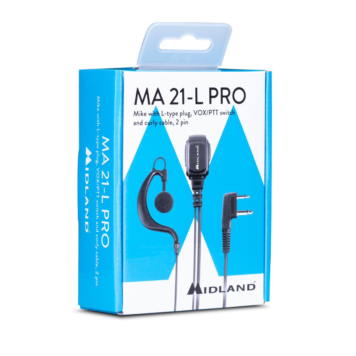 MA21 L Pro Ohrhörer mit Mikrofon 2-Pin Midland