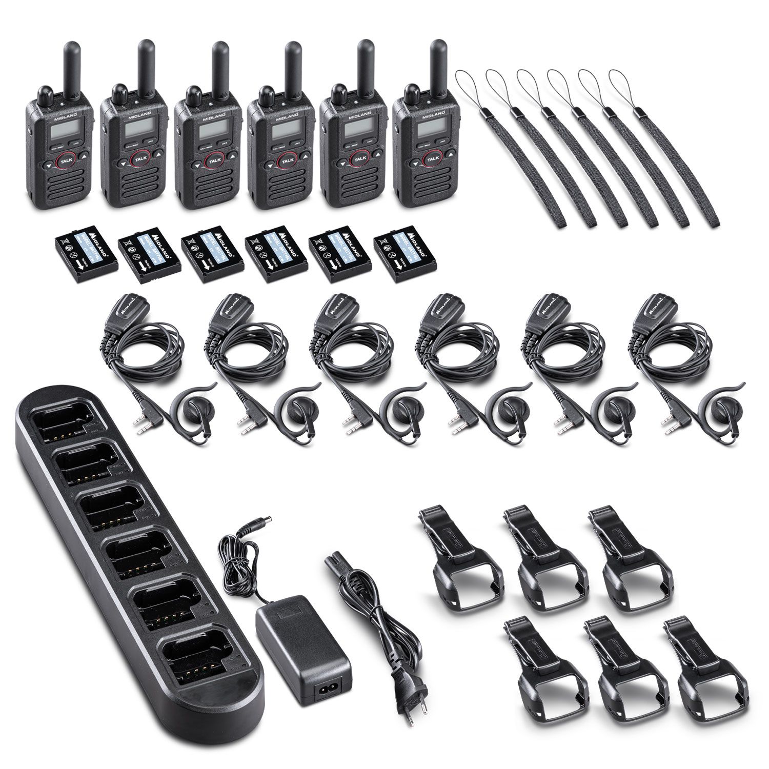 BR180 Set mit 6 Funkgeräten 